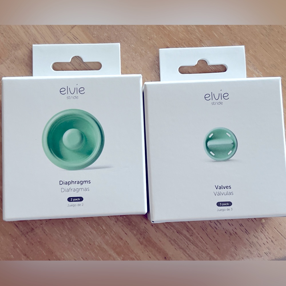 Elvie stride box of 3 valves and a box of 2 diaphragms